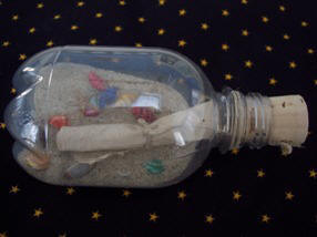 kids craft ideas - message in a bottle